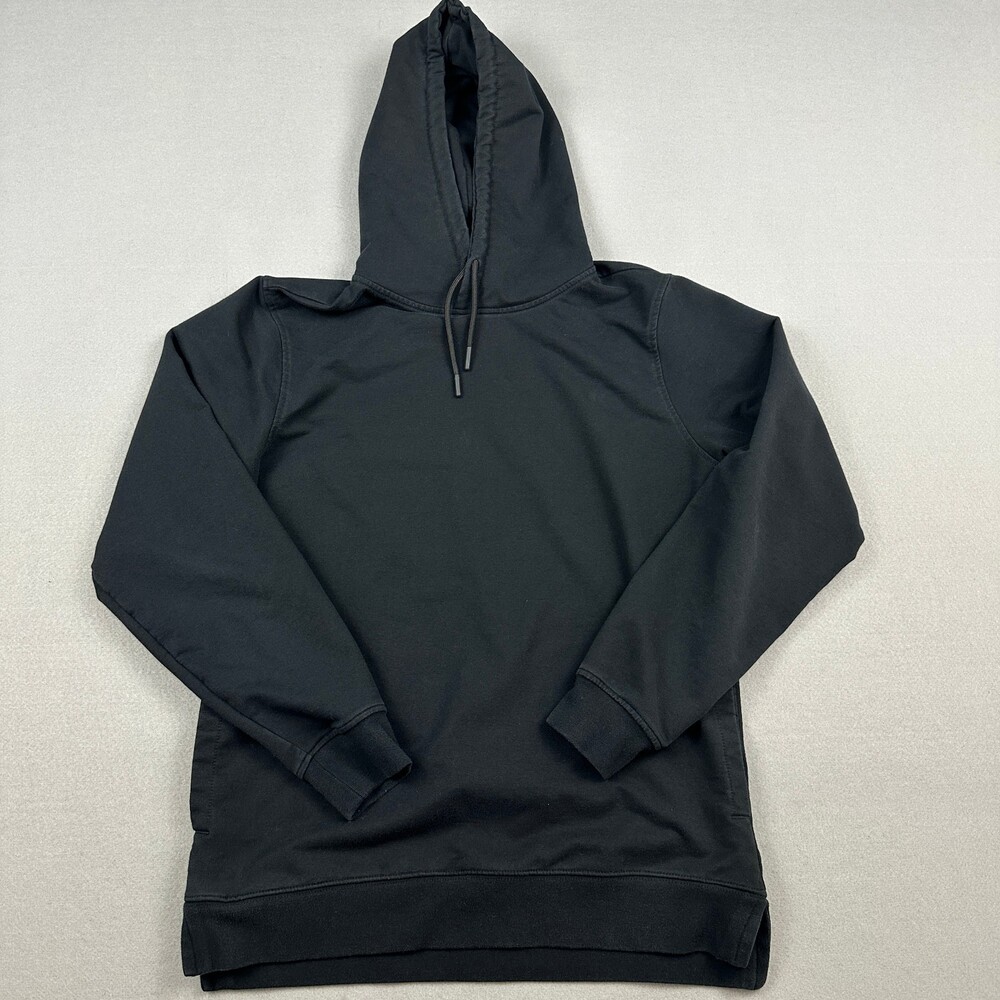 CUTS Hoodie Men Medium Black Split Hem Pullover Knit Minimalist Sweatshirt M